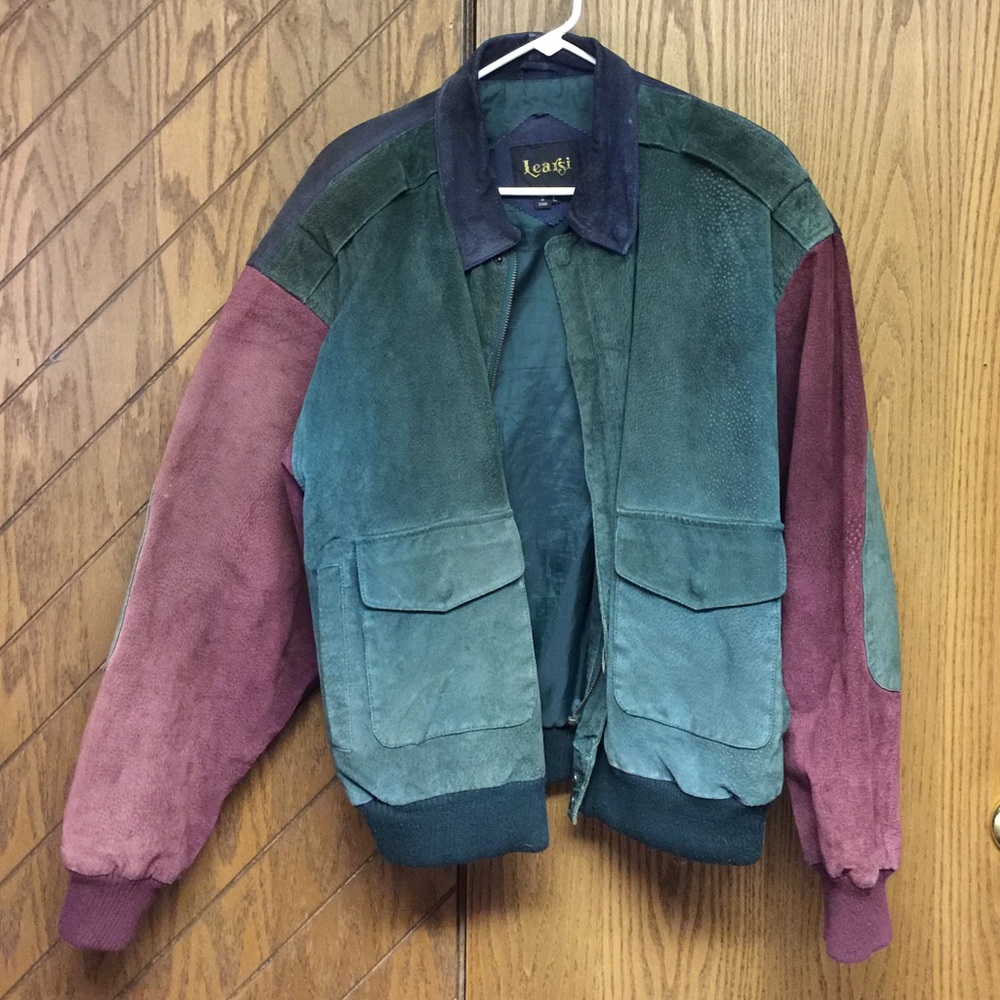 Retro color block coat