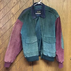 Retro color block coat