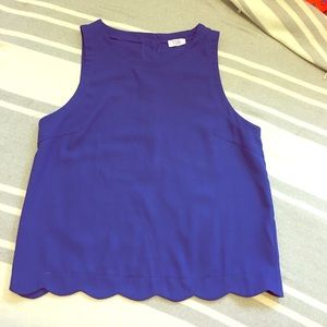 Royal Blue Scalloped Tank