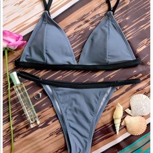 NWT Grey and Black Zaful bikini