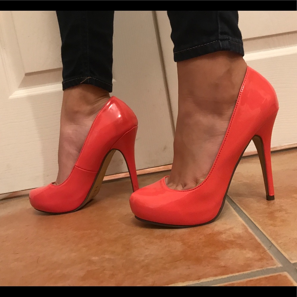 Peach heels