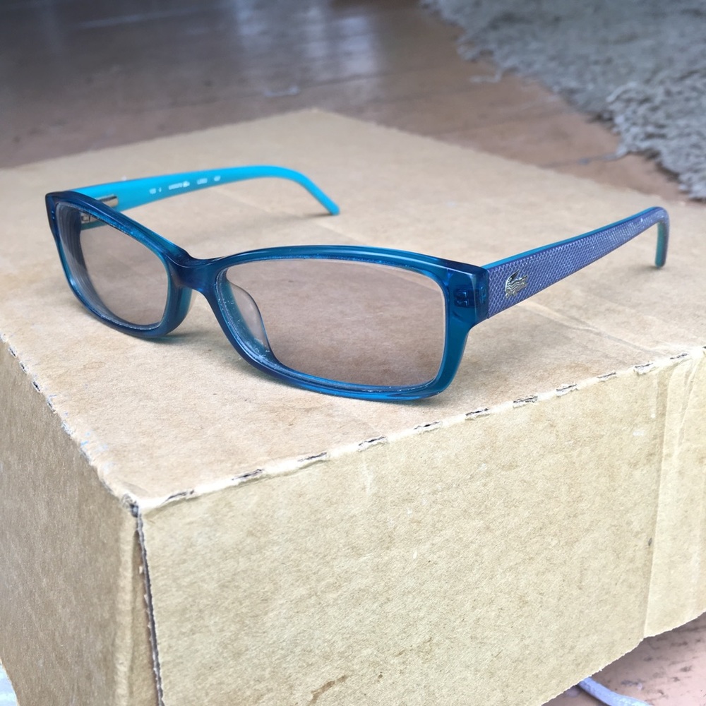 Blue Lacoste Glasses Frames