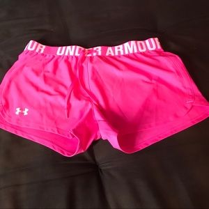 pink under armour shorts