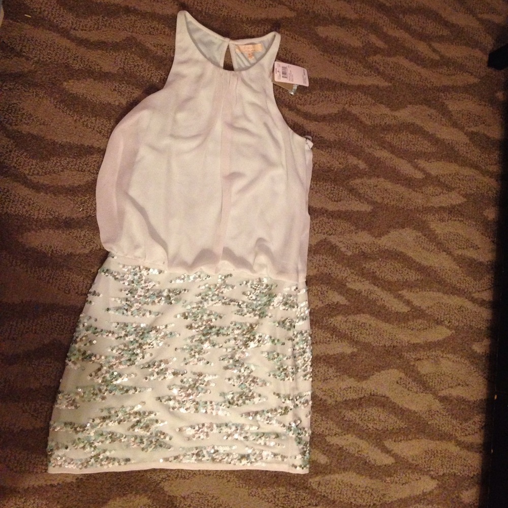 Aidan Mattox Blue Dress Mini Skirt with Sequins