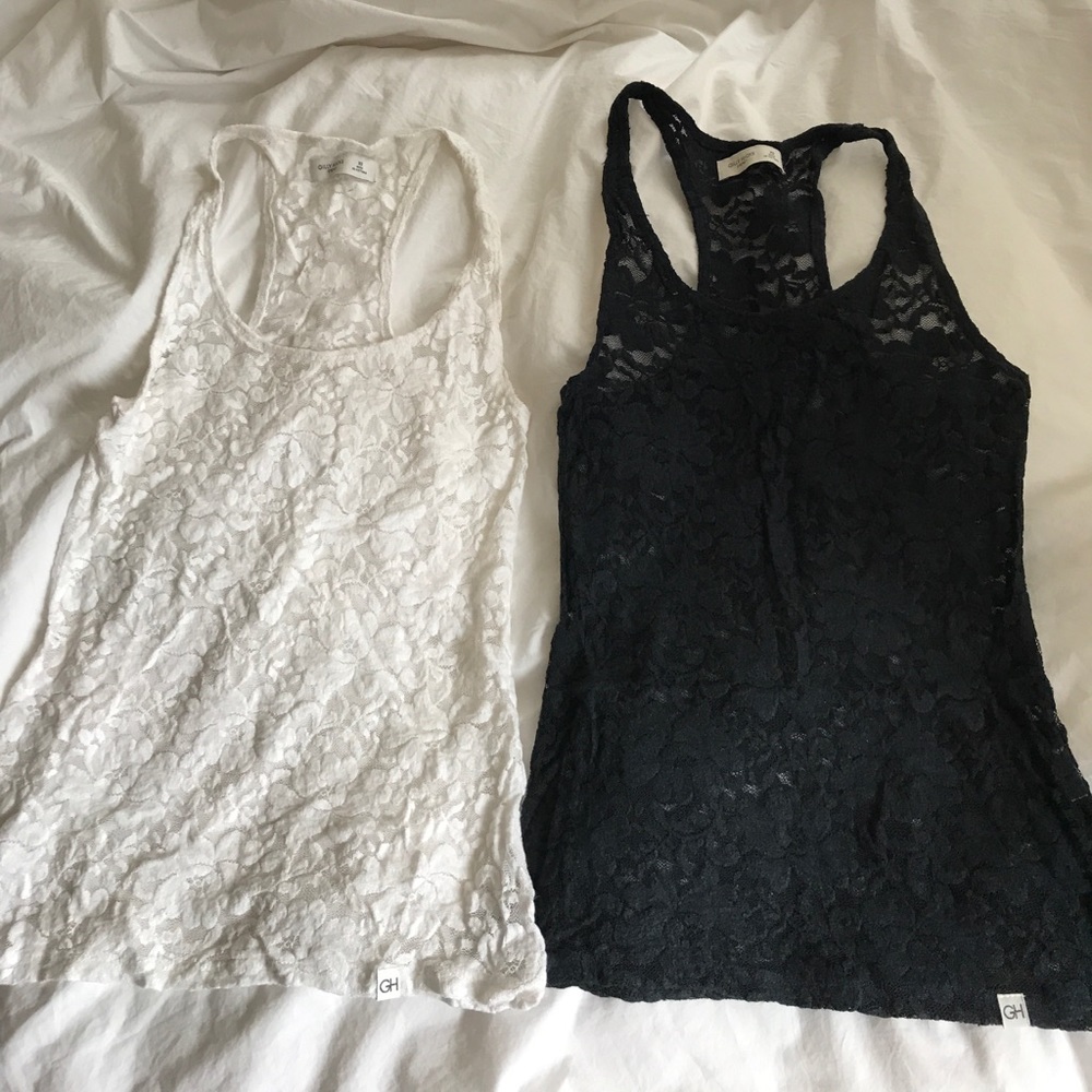 Bundle of 2 Gilly Hicks Lace Tank Tops XS