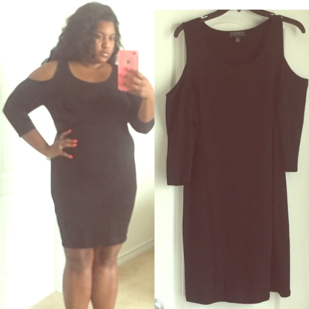 Black Cold Shoulder Dress