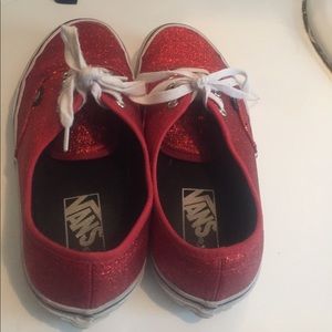 Red sparkly vans