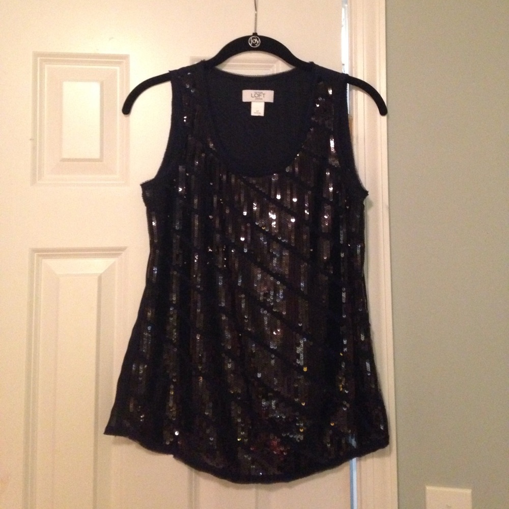Ann Taylor Loft Sleeveless Sequin Top