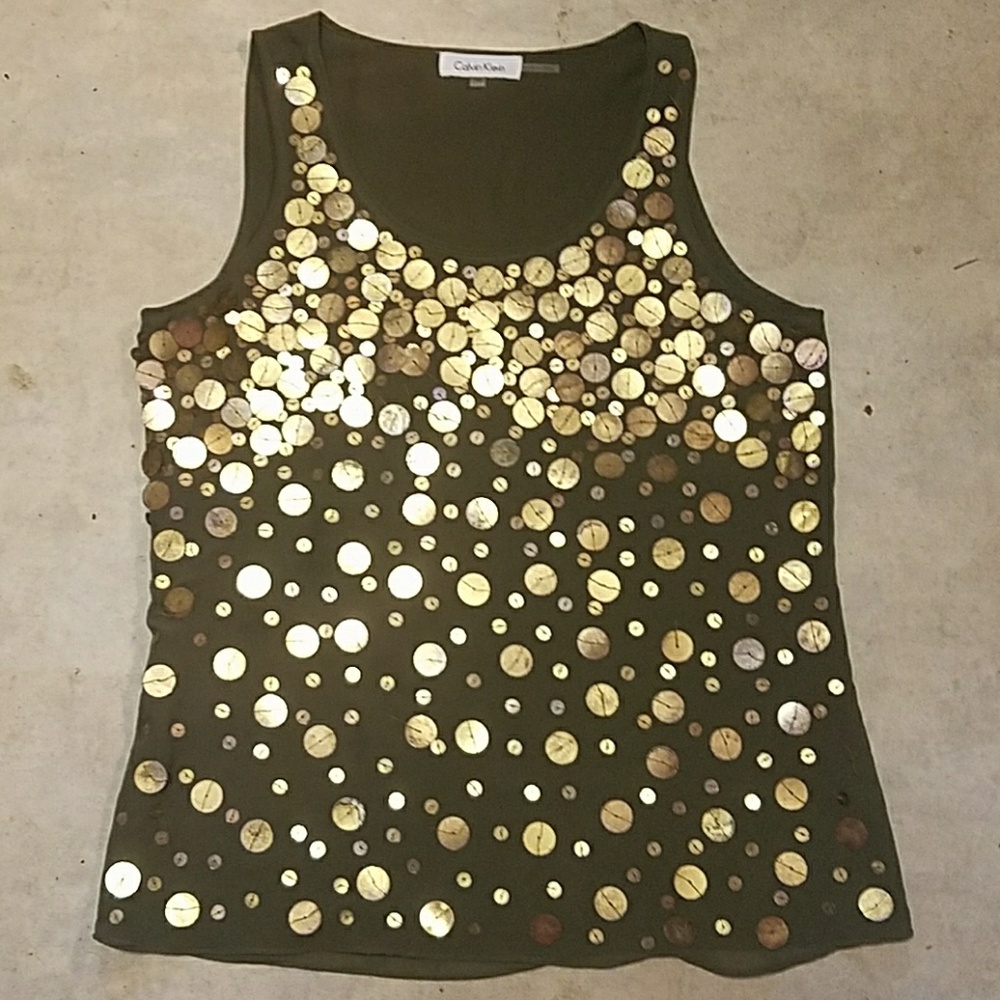 Calvin Klein embellished sleeveless top