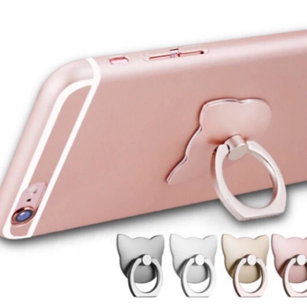 360 Universal Rotating Ring Adorable Cute Cat Rose