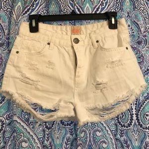 Gianni Bini White Denim Shorts