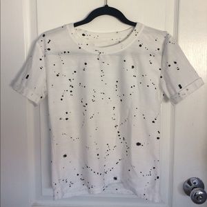 white paint splatter tee