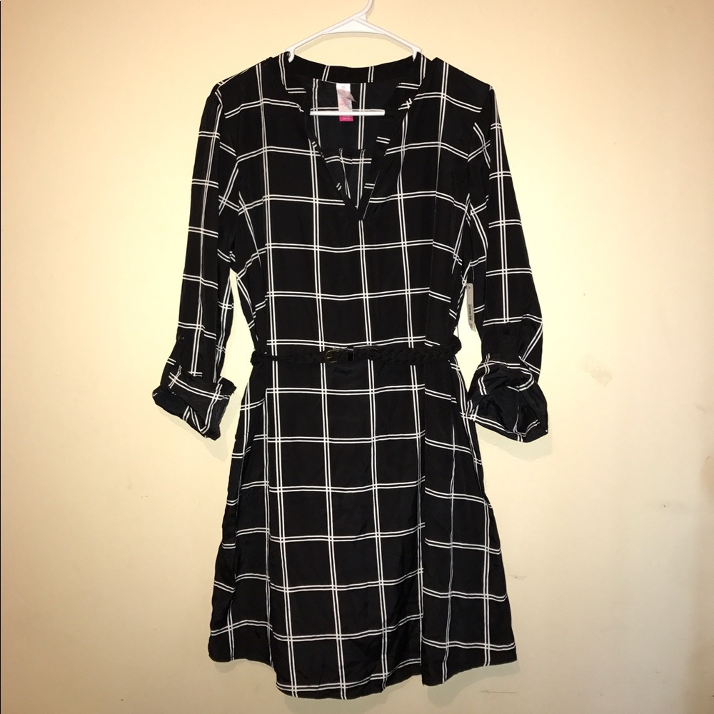 Grid Pattern Dress