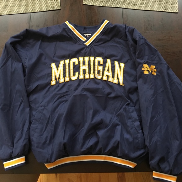 Other - Navy Vintage Style Michigan Windbreaker-Large