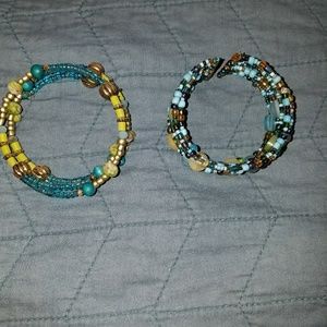 Beaded wrap bracelet bundle