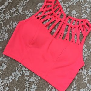 Neon Pink Cage Top Fashion Nova - Alt B