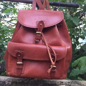 GAP leather drawstring backpack