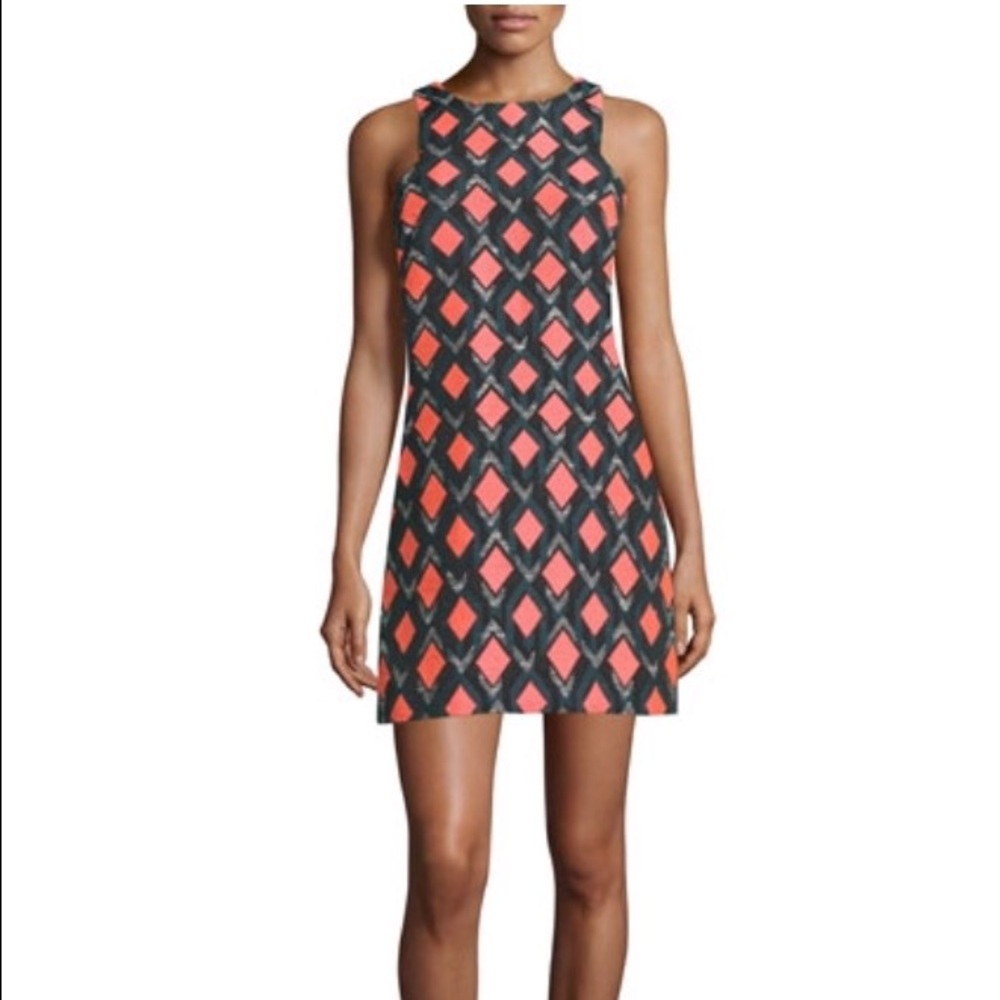 Milly Sleeveless Diamond Print Sheath dress