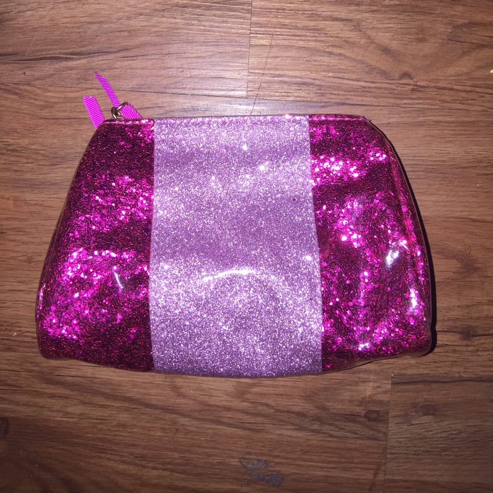 Glitter makeup bag