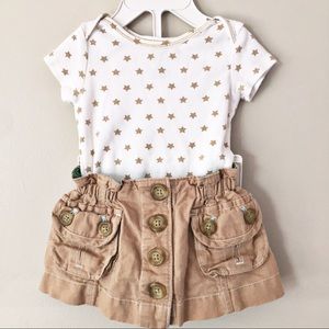 Baby Gap Skirt & Carter's Onesie Outfit 3-6 Month