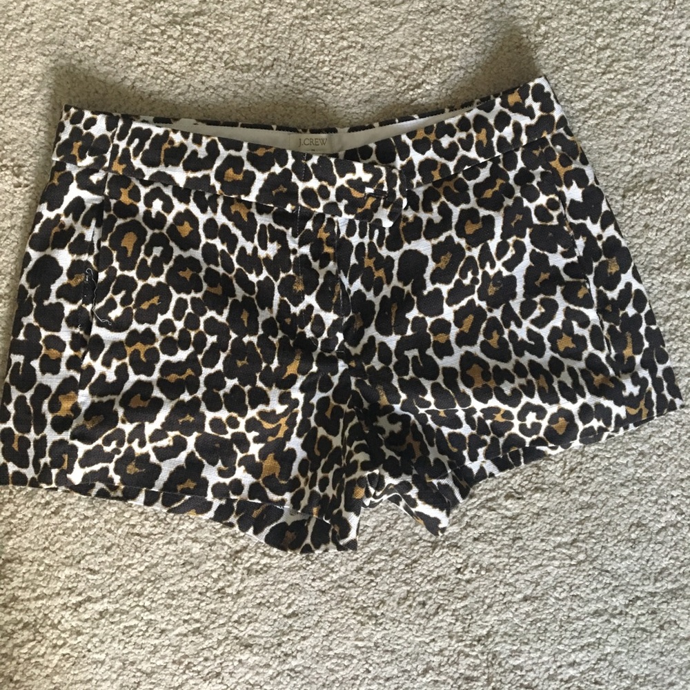 J. Crew leopard shorts