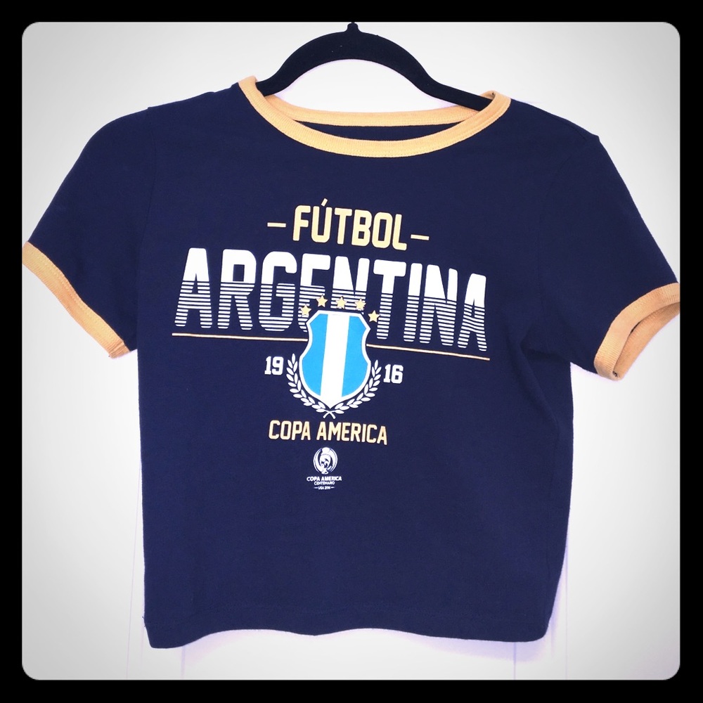 A cute Argentina soccer crop top