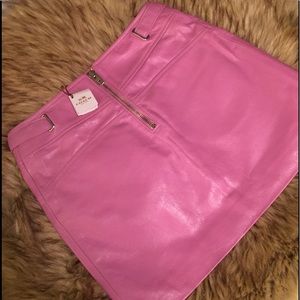 Super cute authentic leather Coach mini skirt