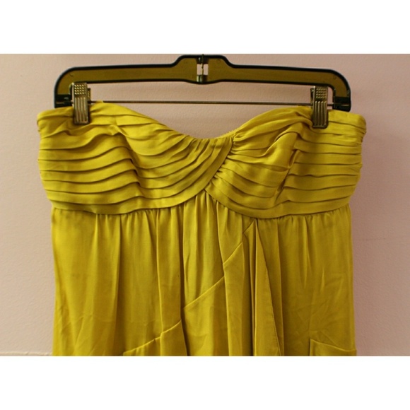 Yellow Layered Strapless Dress - Picture 2 of 8