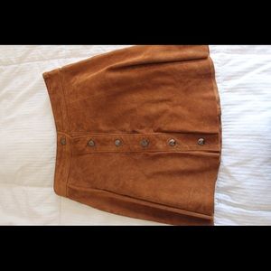 Tan suede skirt