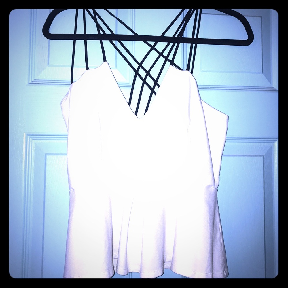 Charlotte Russe peplum top worn once