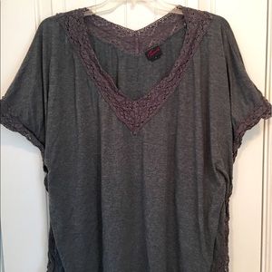 Torrid Tee w/ Lace Detail - Size 2