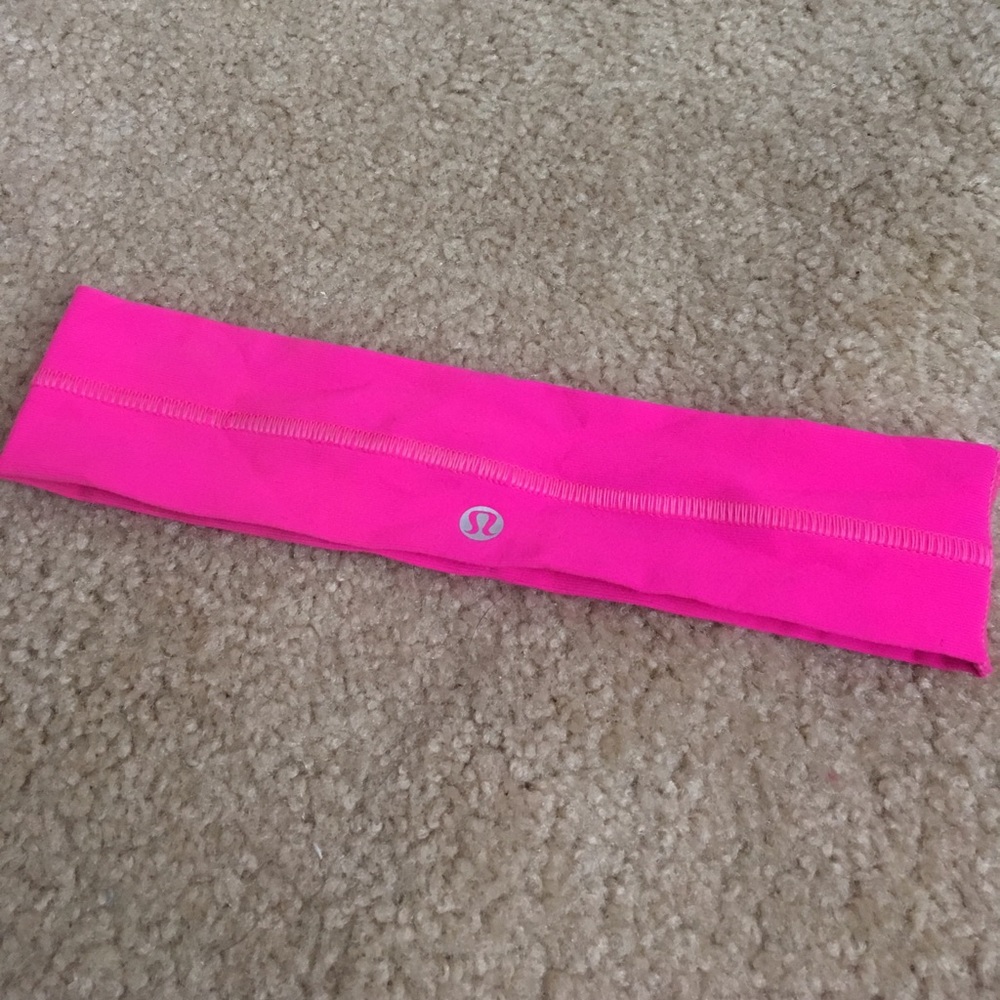 Hot pink lulu lemon headband