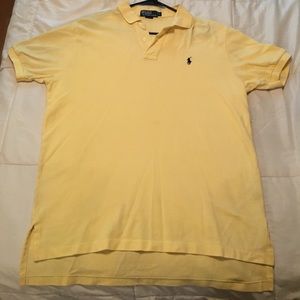 Yellow w/navy horse Men's Polo.