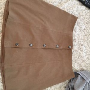 Button down tan skirt