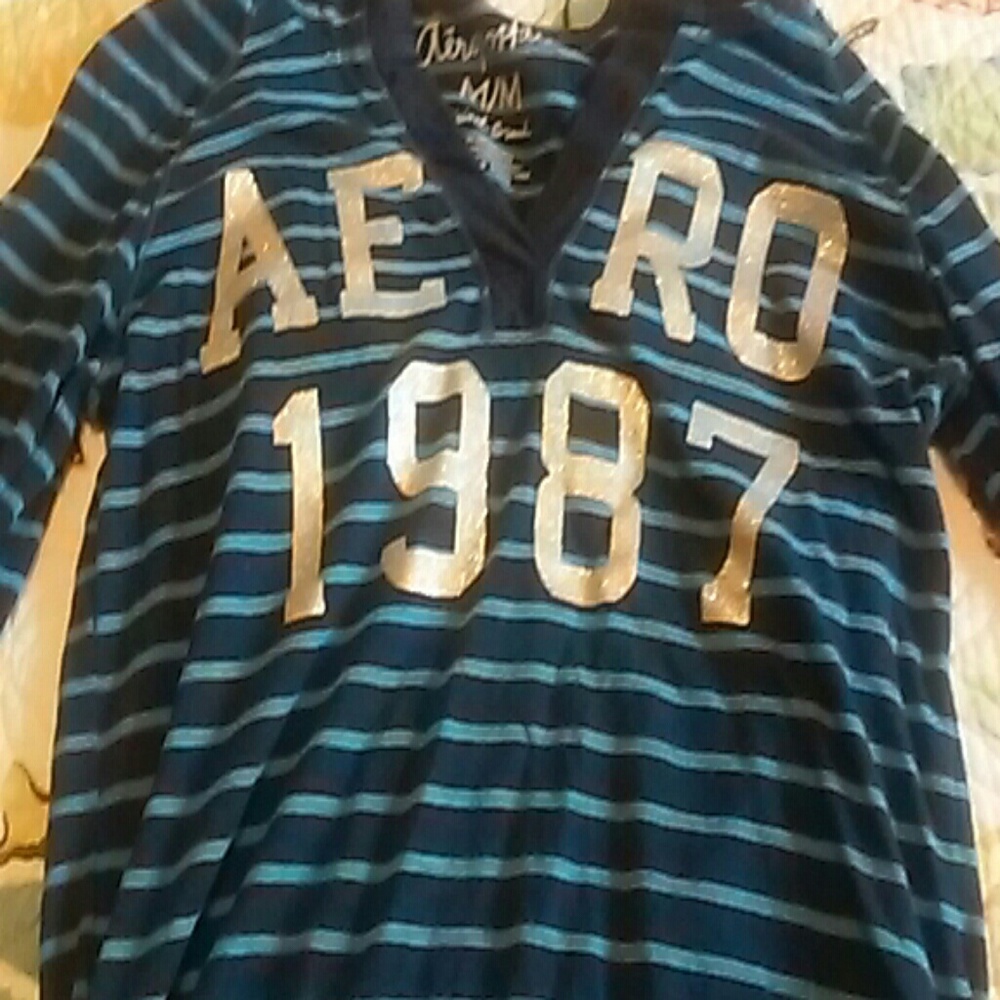 Navy and Blue Striped Hoodie