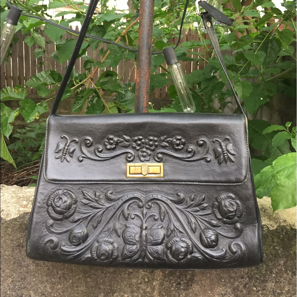 Vintage tooled leather purse