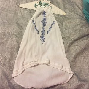 High neck, low back, cute summer shirt