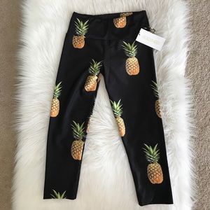 Pineapple Party Capri Leggings.