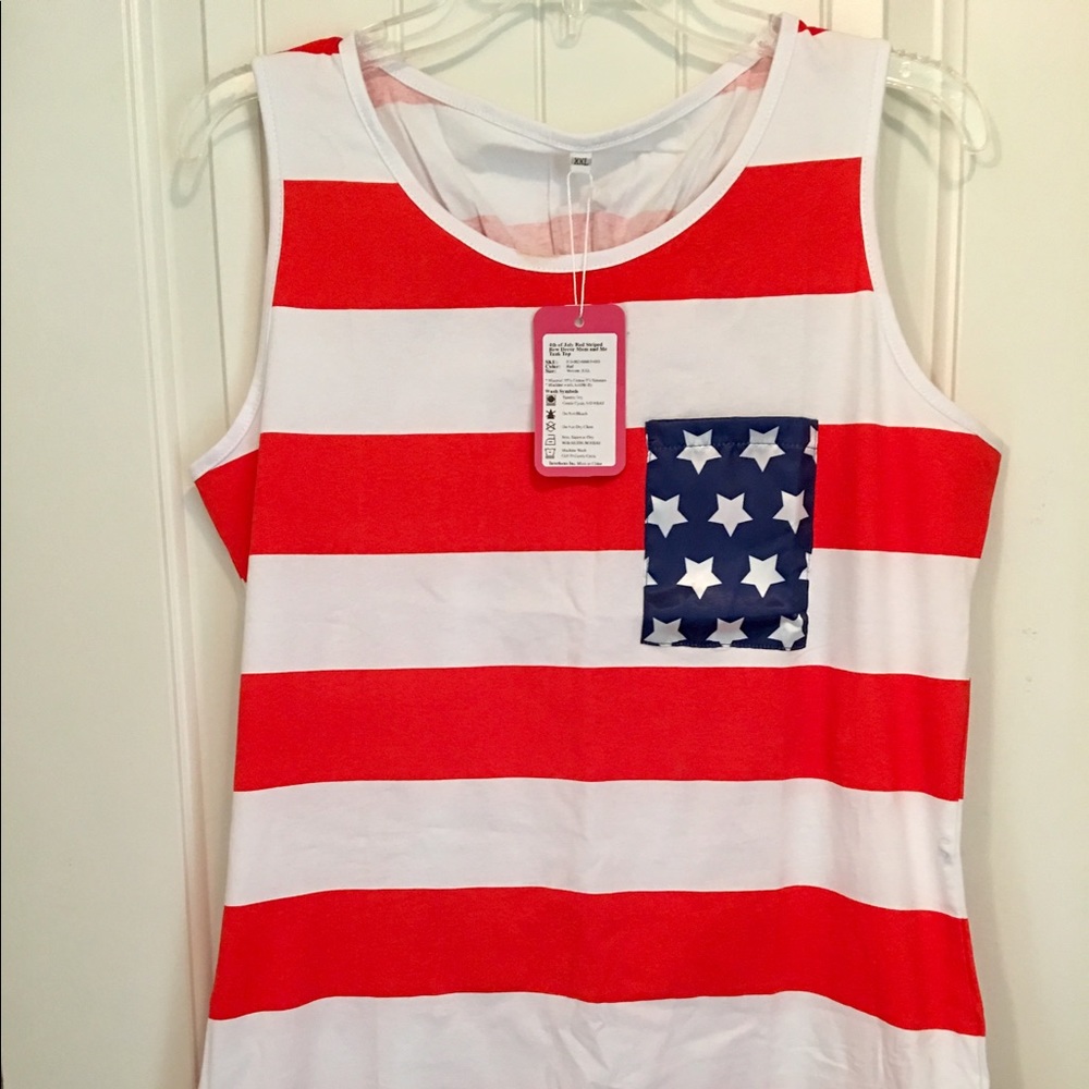 NWT American Flag Tank - FITS SIZE M/L