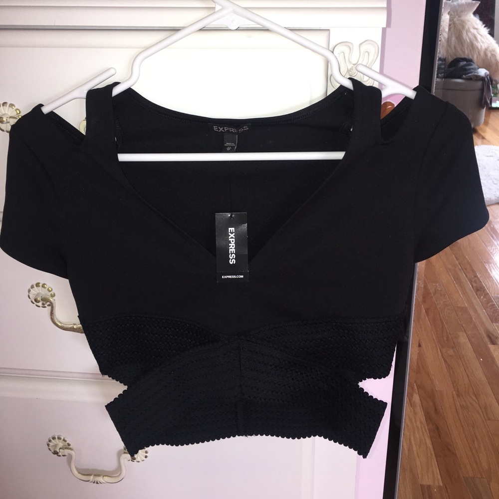Express cut out crop top