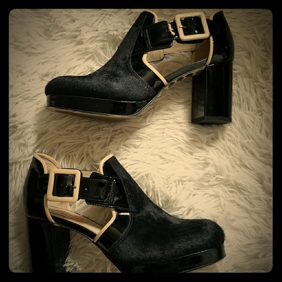 Clarks Orla Kiely- Orla Dilly Black Calf Hair - Picture 4 of 6