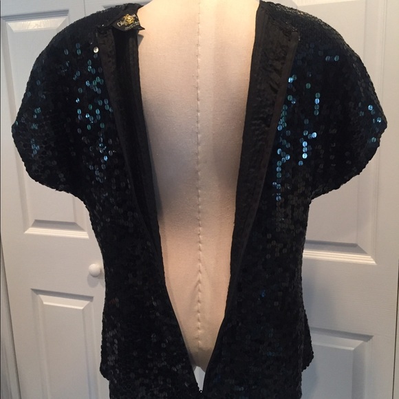 Vintage Oleg Cassini Sequin Top - Picture 4 of 5