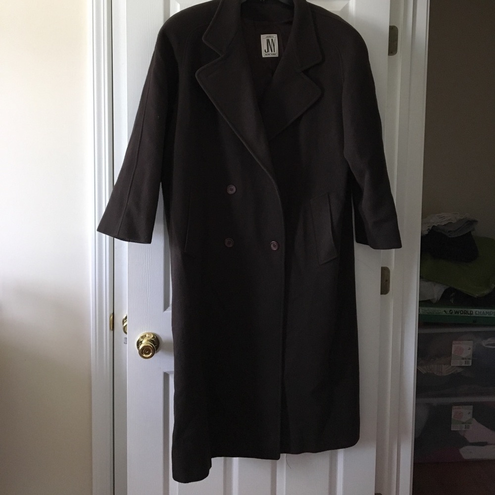 JNY brown wool trench coat