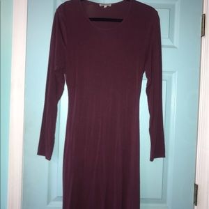 Charlotte Russe bodycon back cutout maroon dress