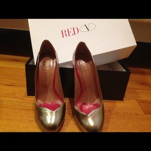 Red Valentino Metallic Leather Pumps - Size 37.5 M