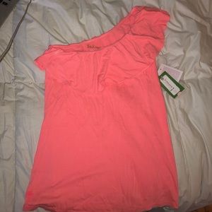 Lilly Pulitzer over the shoulder shirt
