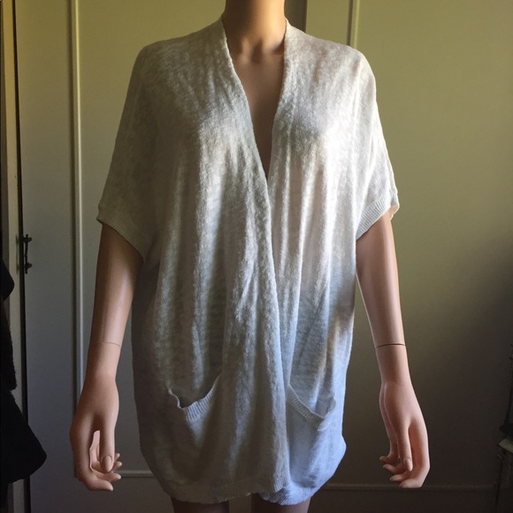 MICHAEL KORS WHITE DROP SLEEVE LIGHTWEIGHT SWEATER - Picture 1 of 7