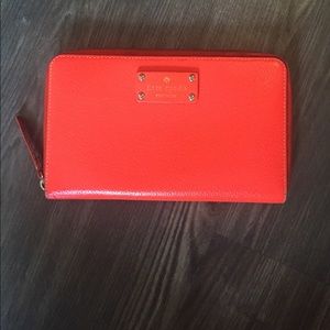 Kate Spade large orange wallet