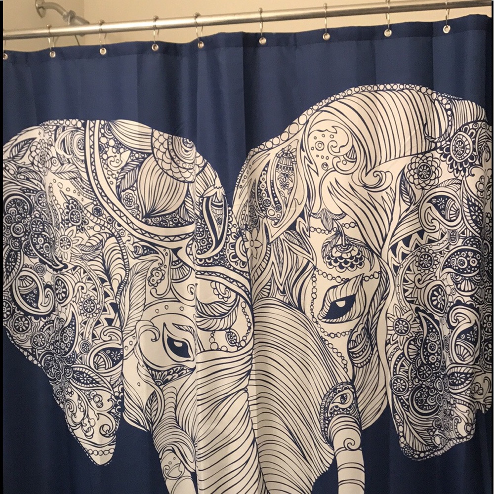 elephant shower curtain