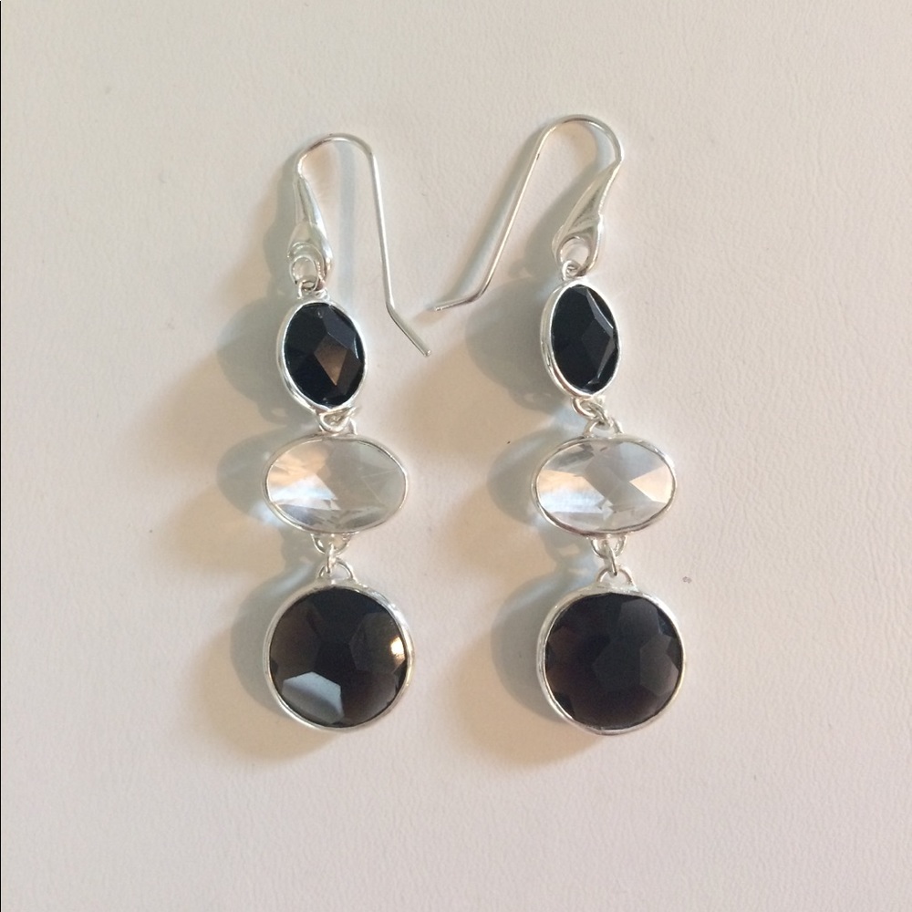 Stella & Dot NWOT Silver Mila Triple Drop Earrings
